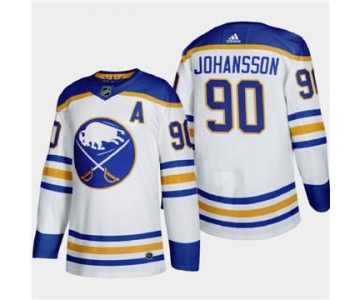 Men's Buffalo Sabres #90 Marcus Johansson 2020-21 Away Authentic Player Stitched Hockey Jersey White