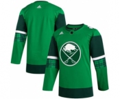 Men's Buffalo Sabres Blank 2020 St. Patrick's Day Stitched Hockey Jersey Green