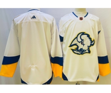 Men's Buffalo Sabres Blank White 2022 Reverse Retro Authentic Jersey