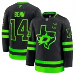 Men's Dallas Stars #14 Jamie Benn Black 2024-25 Alternate Stitched Hockey Jersey