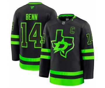 Men's Dallas Stars #14 Jamie Benn Black 2024-25 Alternate Stitched Hockey Jersey