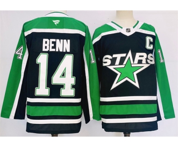 Men's Dallas Stars #14 Jamie Benn Black 2024-25 Reverse Retro Stitched Jersey