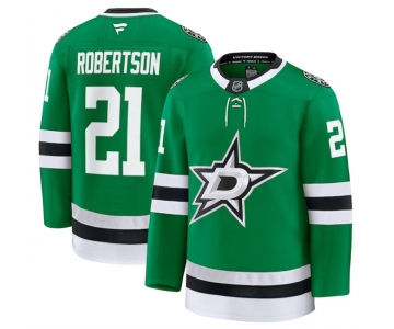 Men's Dallas Stars #21 Jason Robertson Green 2024-25 Home Stitched Hockey Jersey