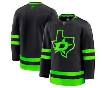 Men's Dallas Stars Blank Black 2024-25 Alternate Stitched Hockey Jersey