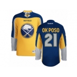 Men's Reebok Buffalo Sabres #21 Kyle Okposo Authentic Gold New Third NHL Jersey