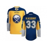 Men's Reebok Buffalo Sabres #33 Jason Kasdorf Authentic Gold New Third NHL Jersey