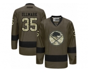 Men's Reebok Buffalo Sabres #35 Linus Ullmark Authentic Green Salute to Service NHL Jersey