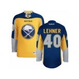 Men's Reebok Buffalo Sabres #40 Robin Lehner Authentic Gold New Third NHL Jersey