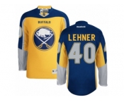 Men's Reebok Buffalo Sabres #40 Robin Lehner Authentic Gold New Third NHL Jersey