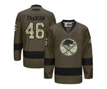 Men's Reebok Buffalo Sabres #46 Cody Franson Authentic Green Salute to Service NHL Jersey