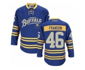 Men's Reebok Buffalo Sabres #46 Cody Franson Authentic Royal Blue Third NHL Jersey