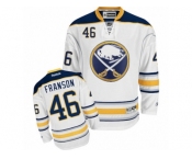 Men's Reebok Buffalo Sabres #46 Cody Franson Authentic White Away NHL Jersey