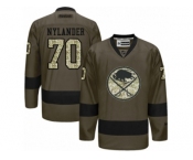 Men's Reebok Buffalo Sabres #70 Alexander Nylander Authentic Green Salute to Service NHL Jersey