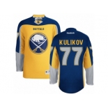 Men's Reebok Buffalo Sabres #77 Dmitry Kulikov Authentic Gold New Third NHL Jersey