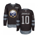 Men's Sabres #10 Henri Jokiharju Black 1917-2017 100th Anniversary Stitched Hockey Jersey