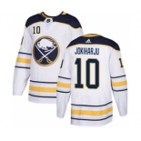 Men's Sabres #10 Henri Jokiharju White Road Authentic Stitched Hockey Jersey