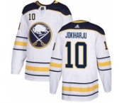 Men's Sabres #10 Henri Jokiharju White Road Authentic Stitched Hockey Jersey