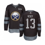 Men's Sabres #13 Jimmy Vesey Black 1917-2017 100th Anniversary Stitched Hockey Jersey