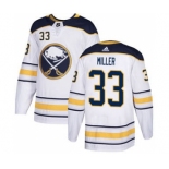 Men's Sabres #33 Colin Miller White Road Authentic Stitched Hockey Jersey