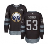 Men's Sabres #53 Jeff Skinner Black 1917-2017 100th Anniversary Stitched Hockey Jersey