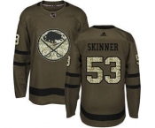 Men's Sabres #53 Jeff Skinner Green Salute to Service Stitched Hockey Jersey