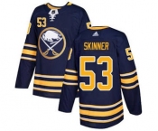 Men's Sabres #53 Jeff Skinner Navy Blue Home Stitched Hockey Jersey