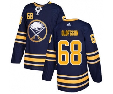 Men's Sabres #68 Victor Olofsson Navy Blue Home Authentic Stitched Hockey Jersey