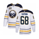 Men's Sabres #68 Victor Olofsson White Road Authentic Stitched Hockey Jersey