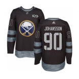 Men's Sabres #90 Marcus Johansson Black 1917-2017 100th Anniversary Stitched Hockey Jersey