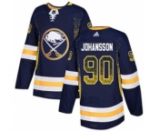 Men's Sabres #90 Marcus Johansson Navy Blue Home Authentic Drift Fashion Stitched Hockey Jersey