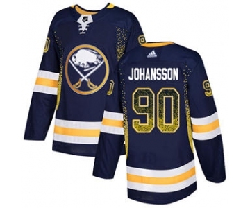 Men's Sabres #90 Marcus Johansson Navy Blue Home Authentic Drift Fashion Stitched Hockey Jersey