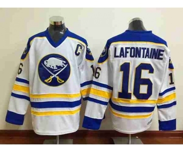 nhl jerseys buffalo sabres #16 lafontaine white[patch C]