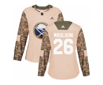 Women Adidas Buffalo Sabres #26 Matt Moulson Camo Authentic 2017 Veterans Day Stitched NHL Jersey