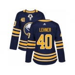 Women Adidas Buffalo Sabres #40 Robin Lehner Navy Blue Home Authentic Stitched NHL Jersey