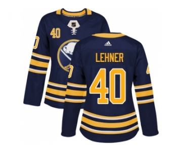 Women Adidas Buffalo Sabres #40 Robin Lehner Navy Blue Home Authentic Stitched NHL Jersey