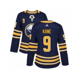 Women Adidas Buffalo Sabres #9 Evander Kane Navy Blue Home Authentic Stitched NHL Jersey