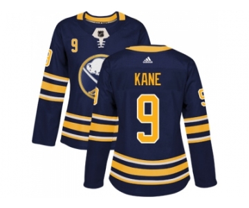 Women Adidas Buffalo Sabres #9 Evander Kane Navy Blue Home Authentic Stitched NHL Jersey