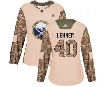 Women's Adidas Buffalo Sabres #40 Robin Lehner Authentic Camo Veterans Day Practice NHL Jersey