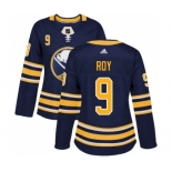 Women's Adidas Buffalo Sabres #9 Derek Roy Authentic Navy Blue Home NHL Jersey