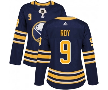 Women's Adidas Buffalo Sabres #9 Derek Roy Authentic Navy Blue Home NHL Jersey