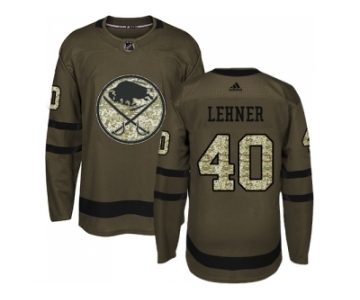 Youth Adidas Buffalo Sabres #40 Robin Lehner Green Salute to Service Stitched NHL Jersey