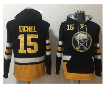 Buffalo Sabres #15 Jack Eichel Navy Blue Name & Number Pullover NHL Hoodie