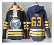 Men's Buffalo Sabres #63 Tyler Ennis Navy Blue Sawyer Hooded Sweatshirt Stitched NHL Jersey