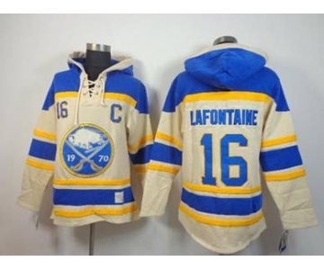 nhl jerseys buffalo sabres #16 lafontaine blue-cream[pullover hooded sweatshirt patch C]