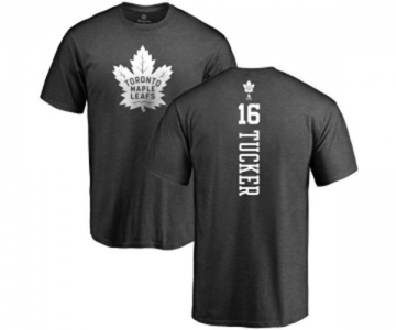 NHL Adidas Toronto Maple Leafs #16 Darcy Tucker Charcoal One Color Backer T-Shirt