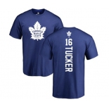 NHL Adidas Toronto Maple Leafs #16 Darcy Tucker Royal Blue Backer T-Shirt