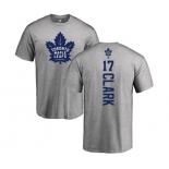 NHL Adidas Toronto Maple Leafs #17 Wendel Clark Ash Backer T-Shirt