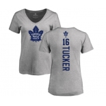 NHL Women Adidas Toronto Maple Leafs #16 Darcy Tucker Ash Backer T-Shirt