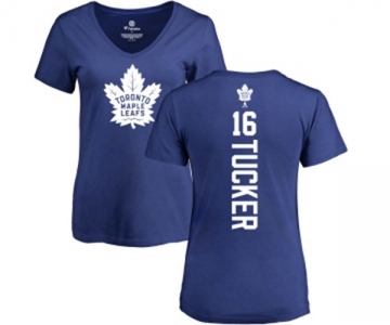 NHL Women Adidas Toronto Maple Leafs #16 Darcy Tucker Royal Blue Backer T-Shirt