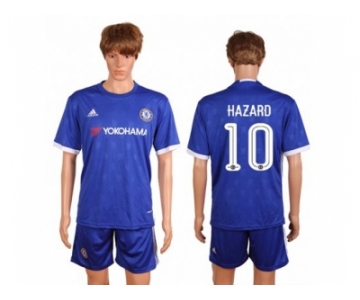 Chelsea #10 Hazard Home Soccer Club Jerse